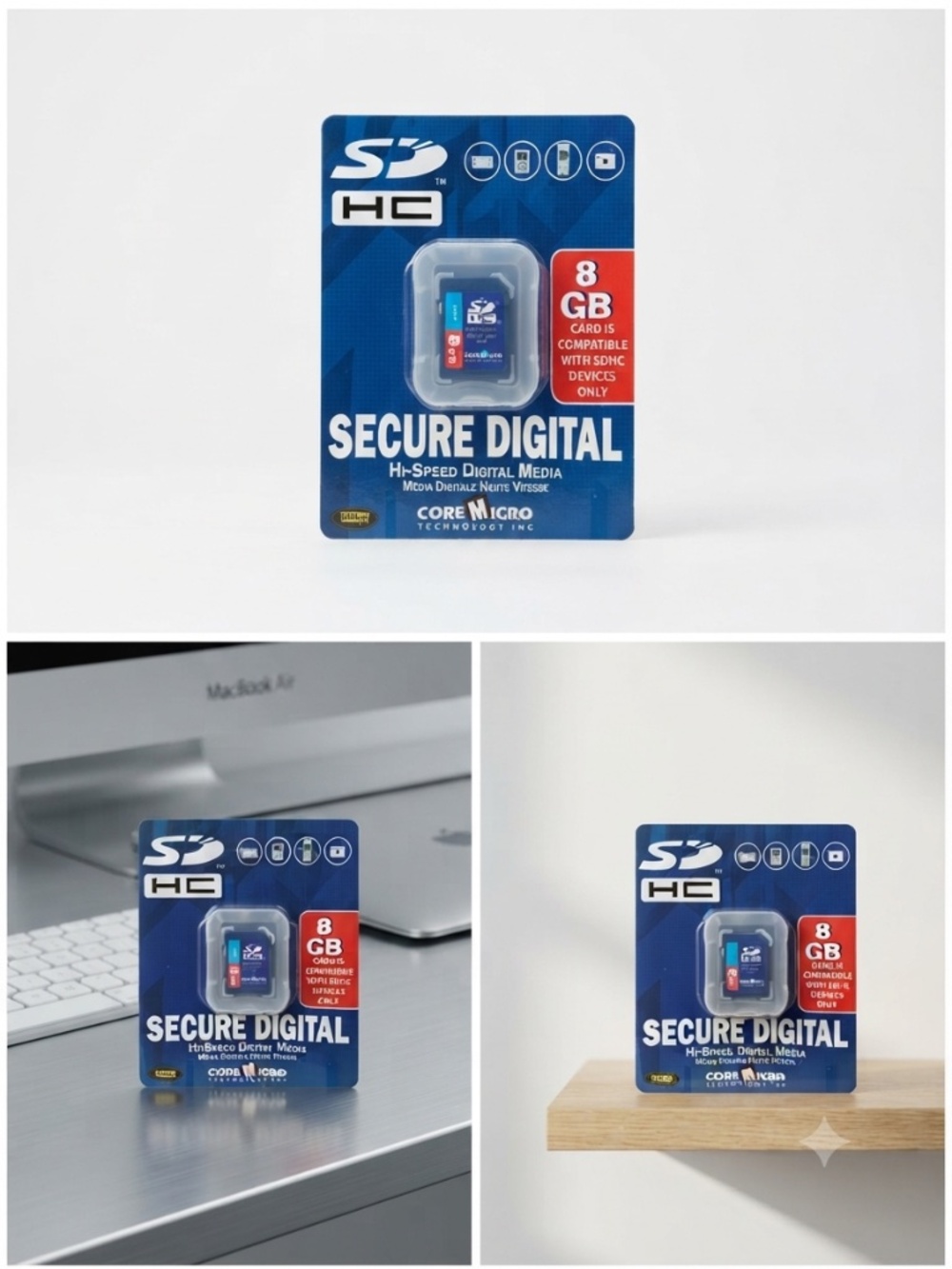 Core Micro 8GB SDHC Secure Digital Hi-Speed Memory Card NEW Sealed